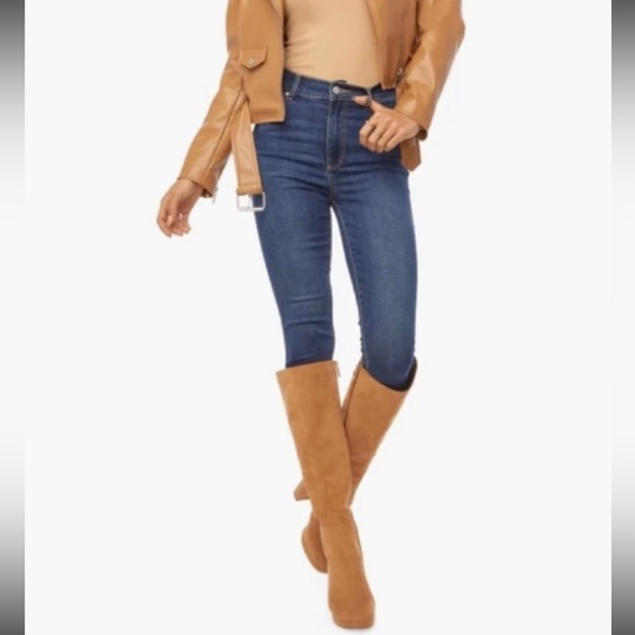 Camel Color Heeled Over the Knee Boots - Picture 3 of 5